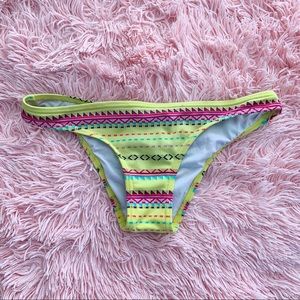 Roxy Yellow Tribal Bikini Bottom